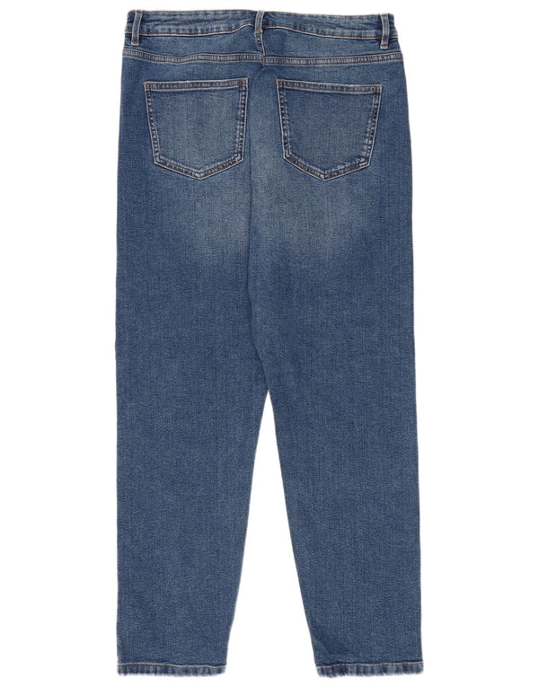 Marks & Spencer Damen Mom Regular Tapered Jeans UK 14 Medium W30 L28 Blau