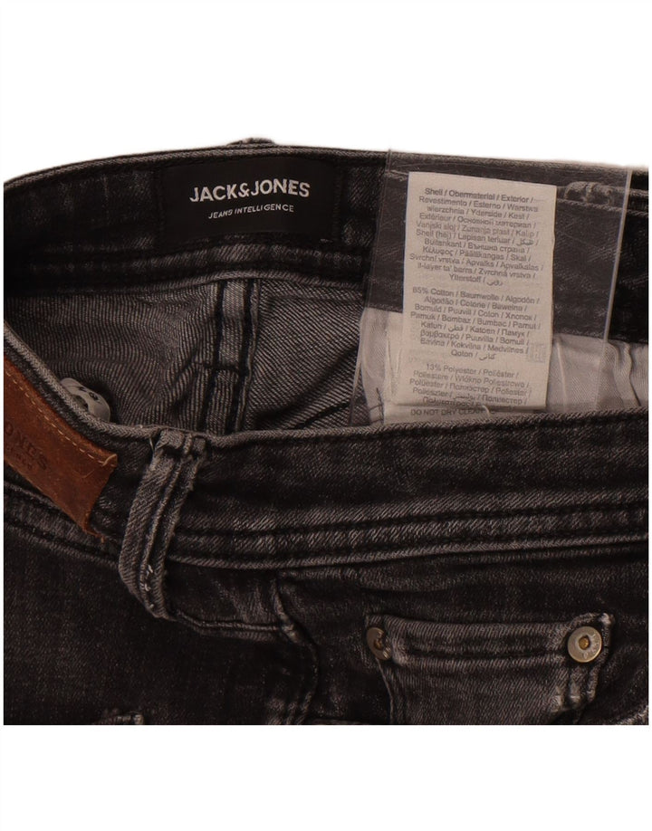 Jack & Jones Herren-Jeansshorts im Used-Look, Größe S, Größe 30, Grau, Baumwolle