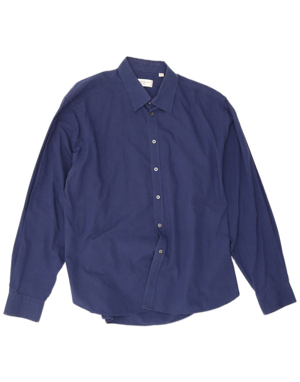 Yves Saint Laurent Herrenhemd 2XL Marineblau Baumwolle