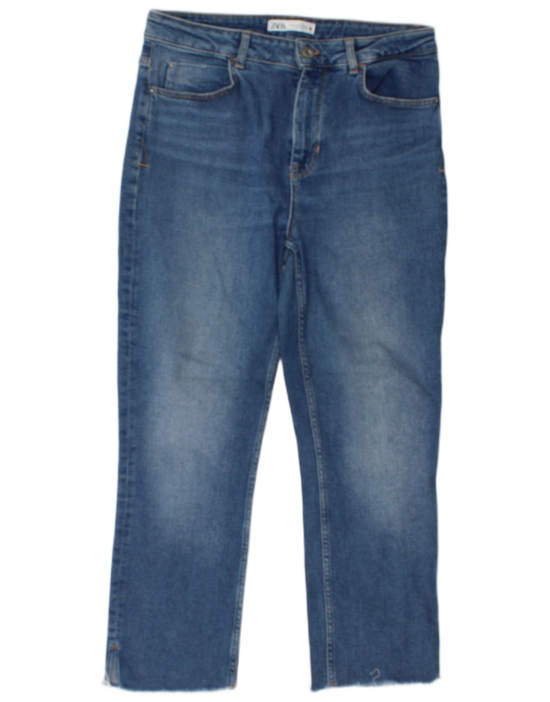 Kurze Jeans für Damen von Zara, EU 42, Größe L, W32, L25, Blau