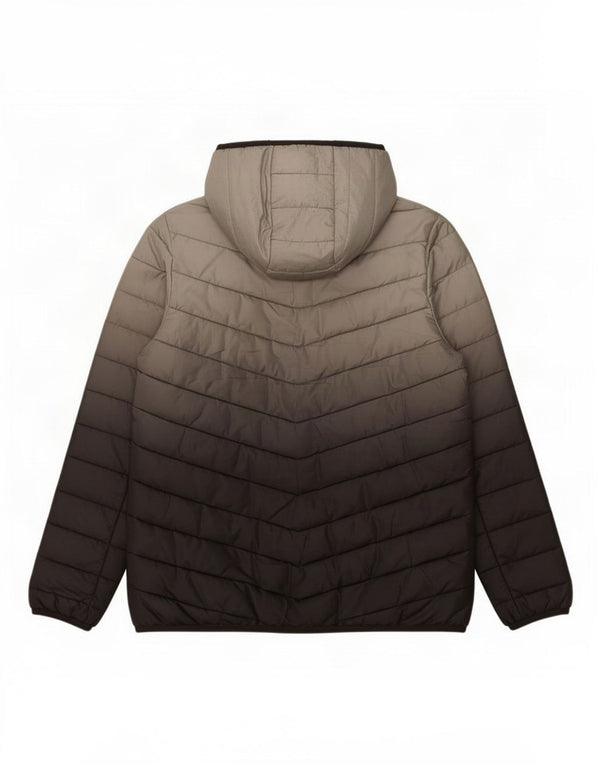 Ellesse Wattierte Jacke mit Kapuze für Jungen, 12–13 Jahre, graues Batik-Polyester