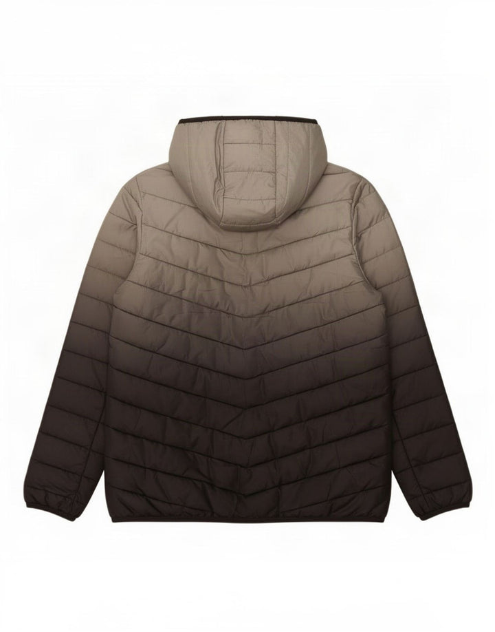Ellesse Wattierte Jacke mit Kapuze für Jungen, 12–13 Jahre, graues Batik-Polyester