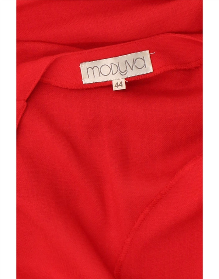 MODYVA Womens Long Sleeve Wrap Dress IT 44 Medium Red Vintage Modyva and Second-Hand Modyva from Messina Hembry 