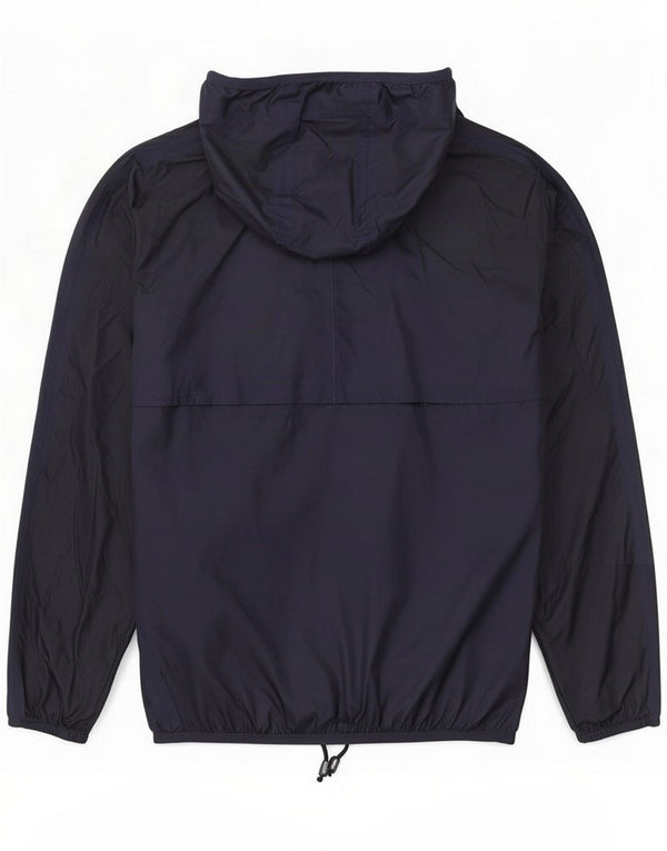 K-Way Jungen-Windbreakerjacke mit Kapuze, 7–8 Jahre, marineblaues Polyamid