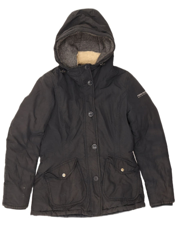 Woolrich Damen-Windbreakerjacke mit Kapuze, UK 10, Größe S, Schwarz