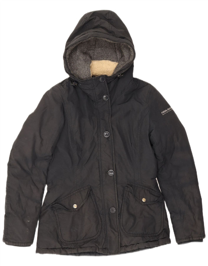 Woolrich Damen-Windbreakerjacke mit Kapuze, UK 10, Größe S, Schwarz