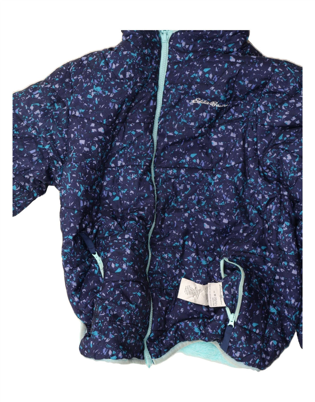 EDDIE BAUER Girls Hooded Padded Jacket 10-11 Years Medium Navy Blue Vintage Eddie Bauer and Second-Hand Eddie Bauer from Messina Hembry 