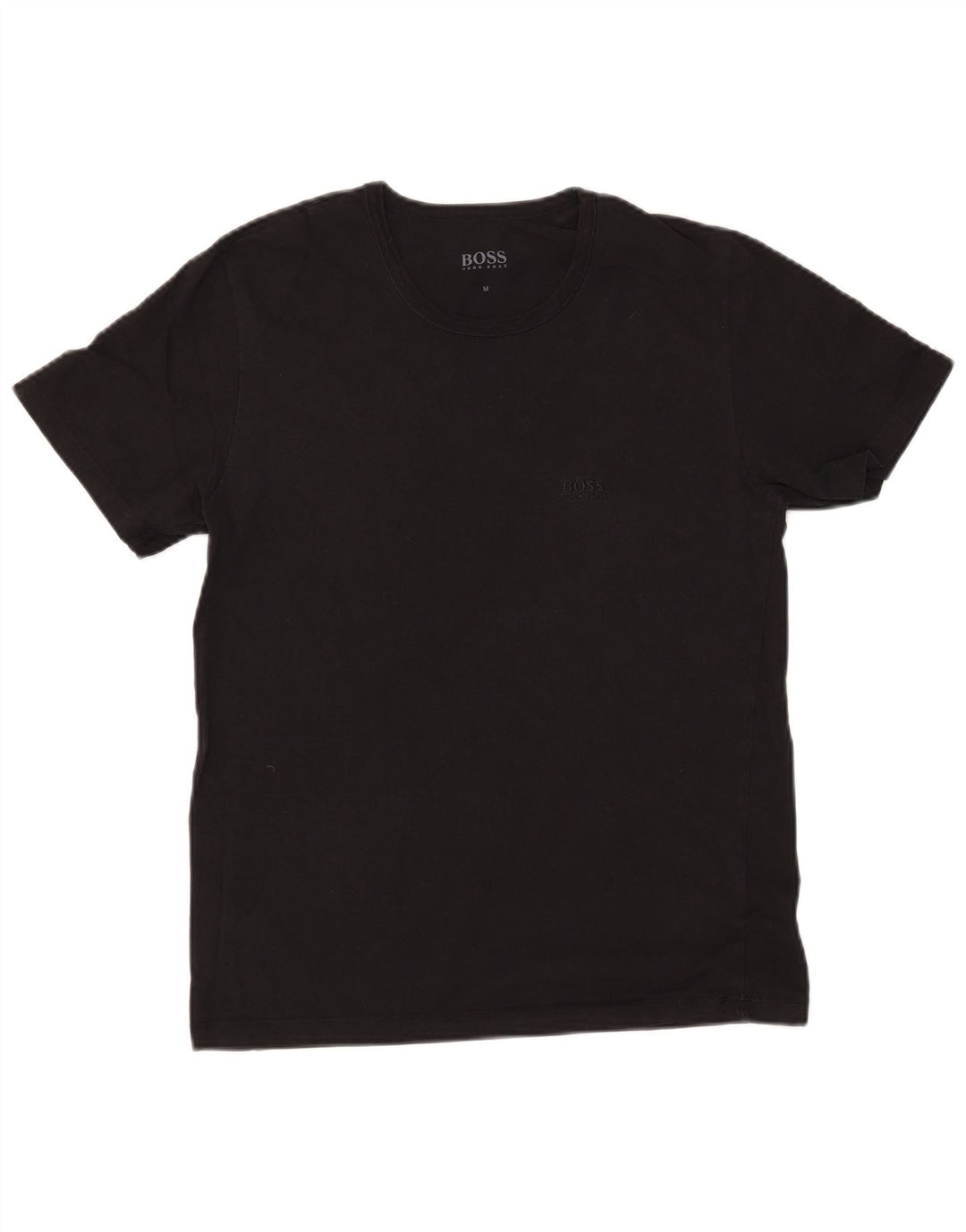 Hugo Boss Herren T-Shirt Top Medium Schwarz Baumwolle