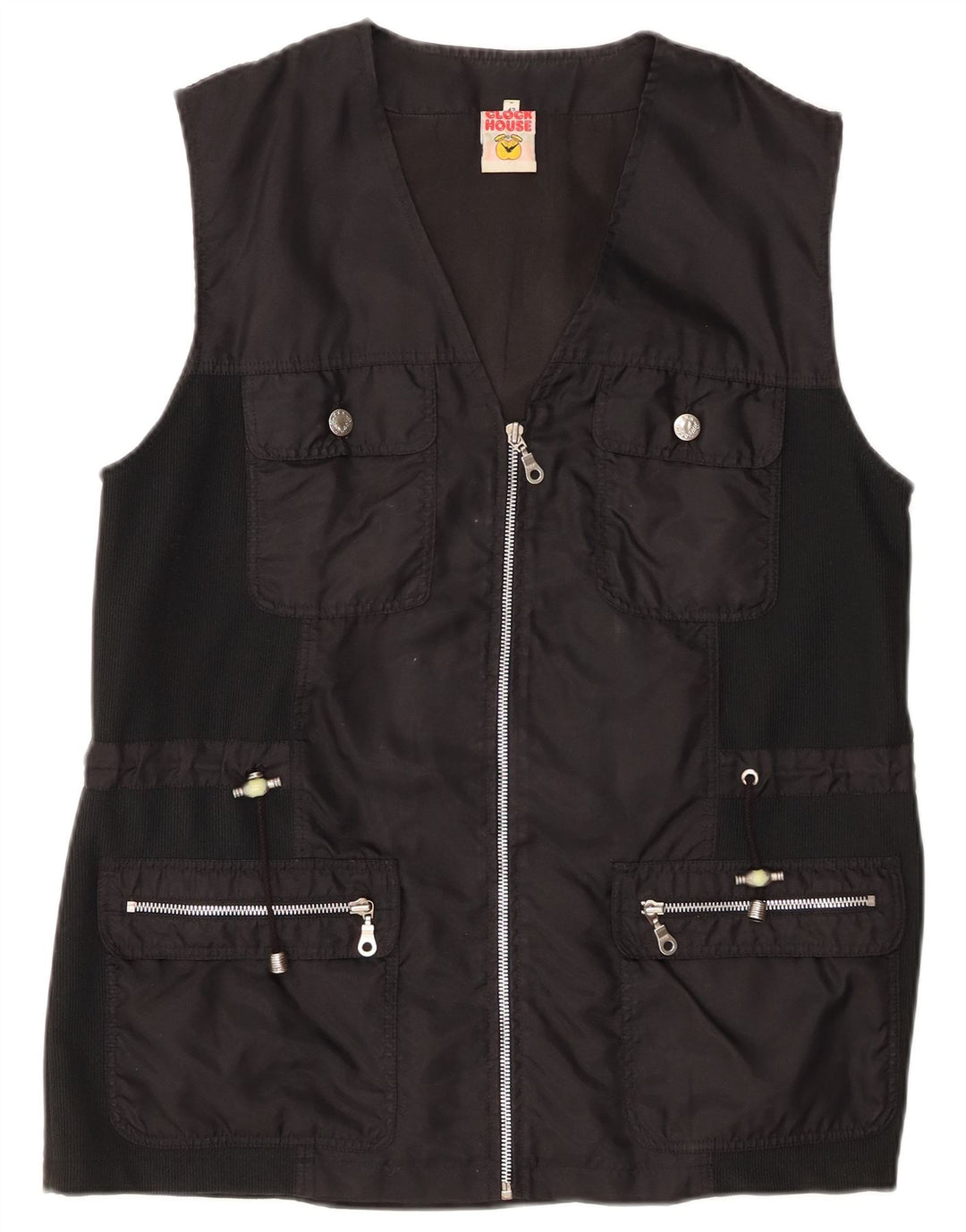 CLOCK HOUSE Damen Utility-Weste IT 42 Medium Schwarz