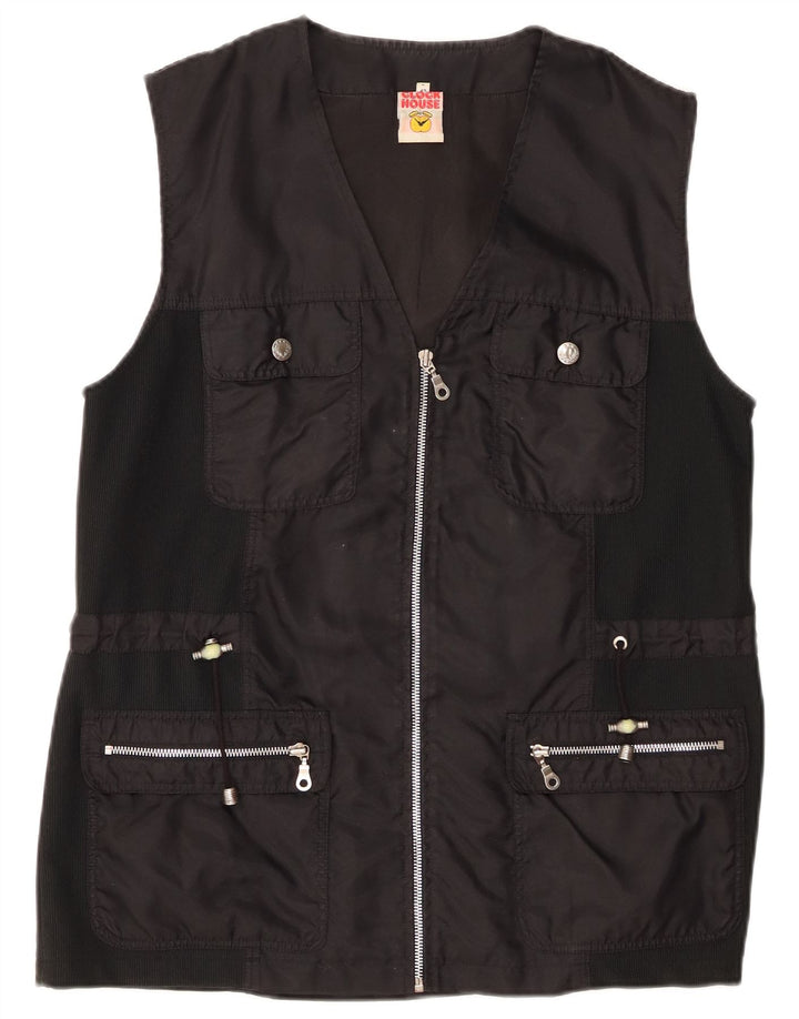 CLOCK HOUSE Damen Utility-Weste IT 42 Medium Schwarz