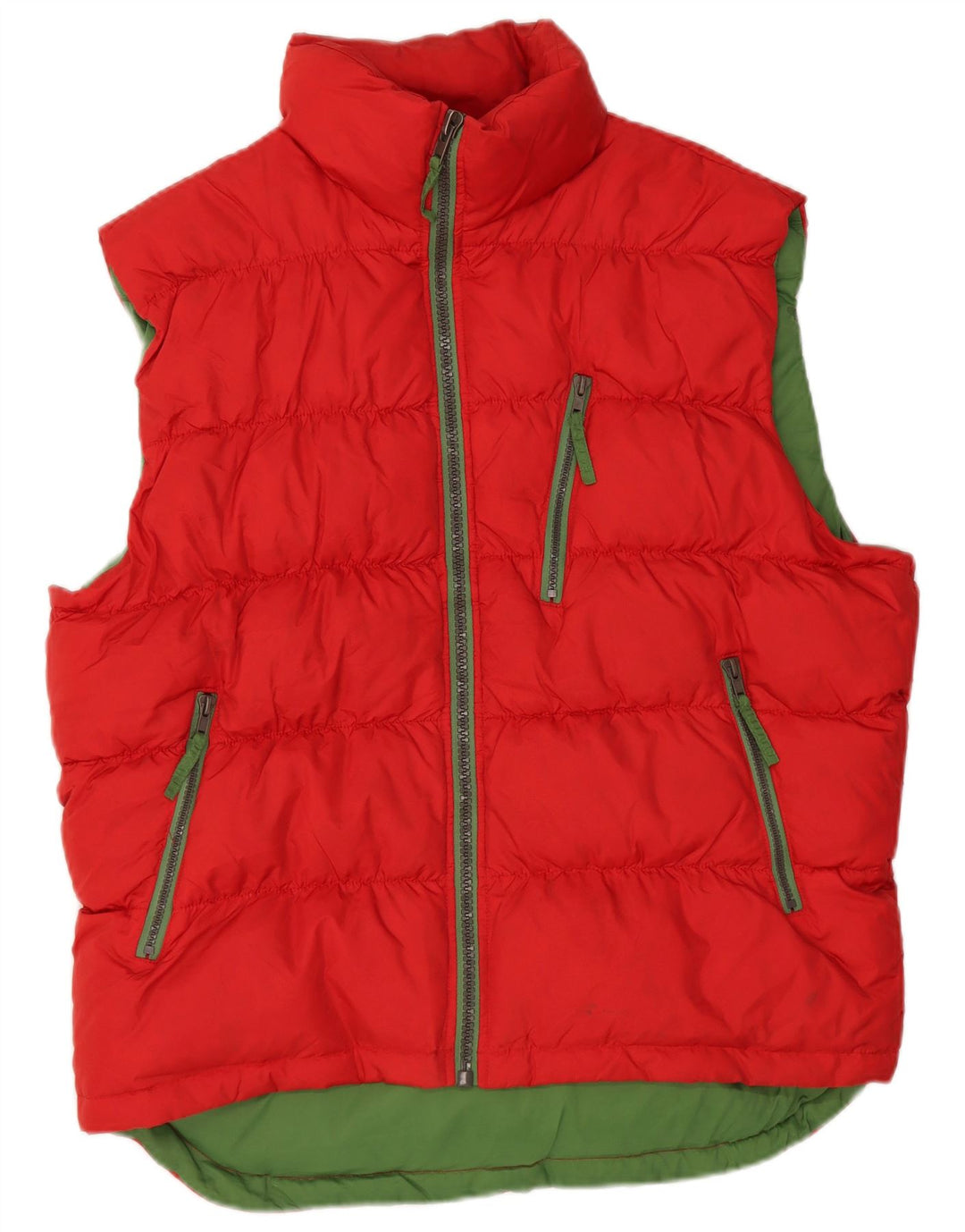 Zara Herren Wattierte Weste UK 40 Großes rotes Nylon