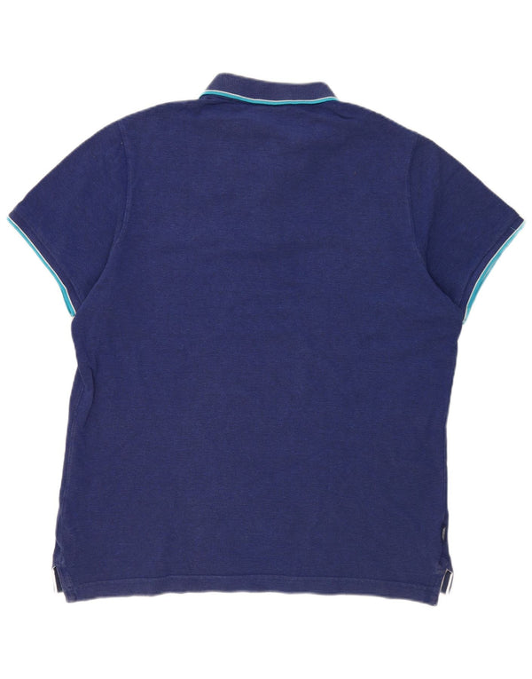 Superdry Herren-Poloshirt 3XL aus blauer Baumwolle