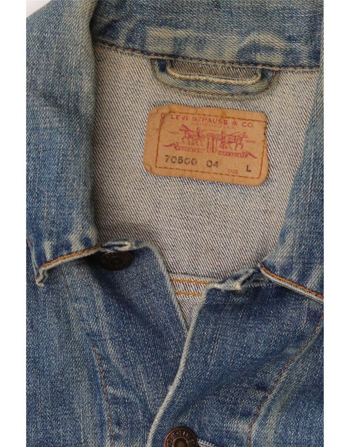 Levi's Herren Jeansjacke UK 40 Large Blau Baumwolle