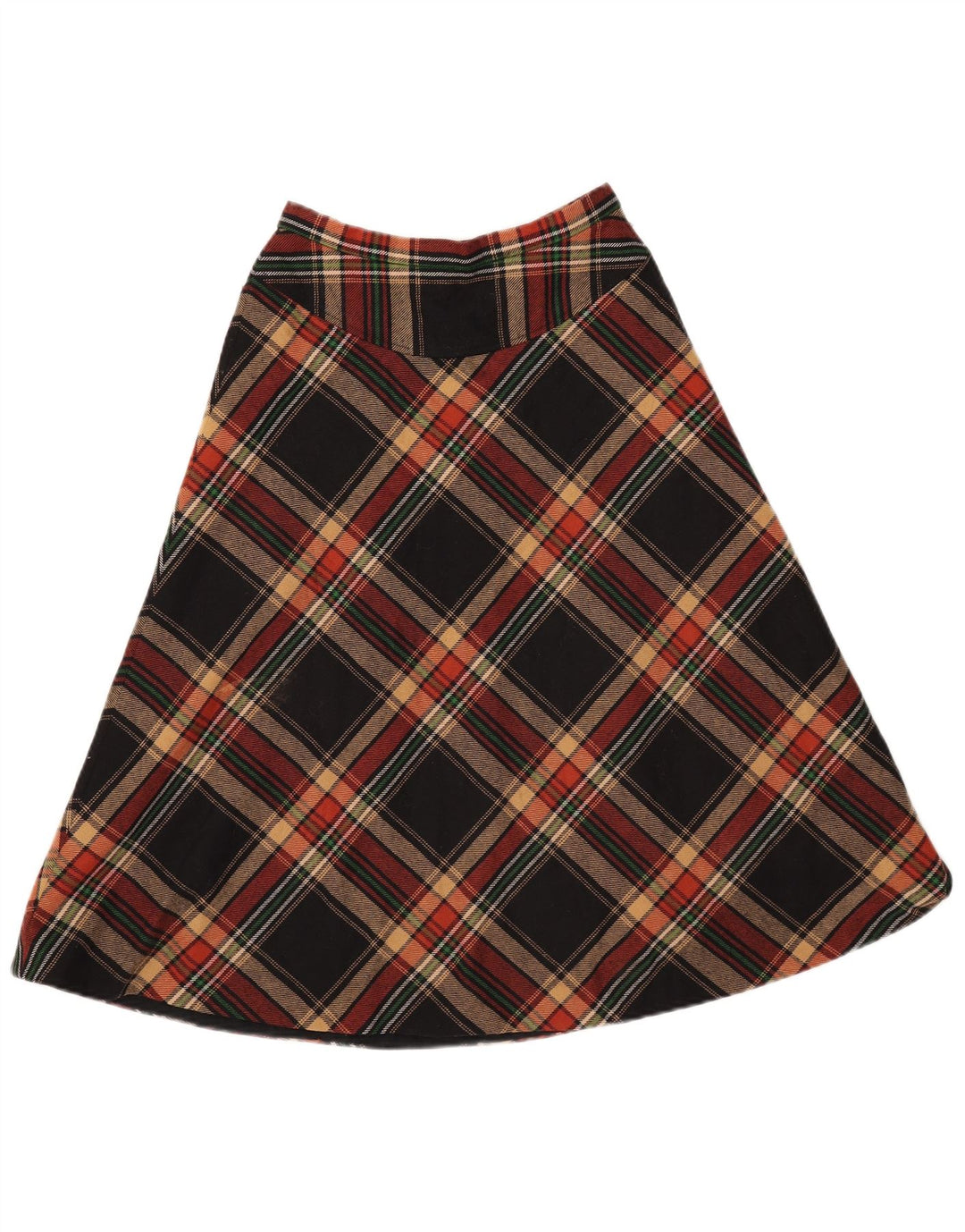 GERARD PASQUIER Damen A-Linienrock W24 XS Schwarz kariertes Polyester