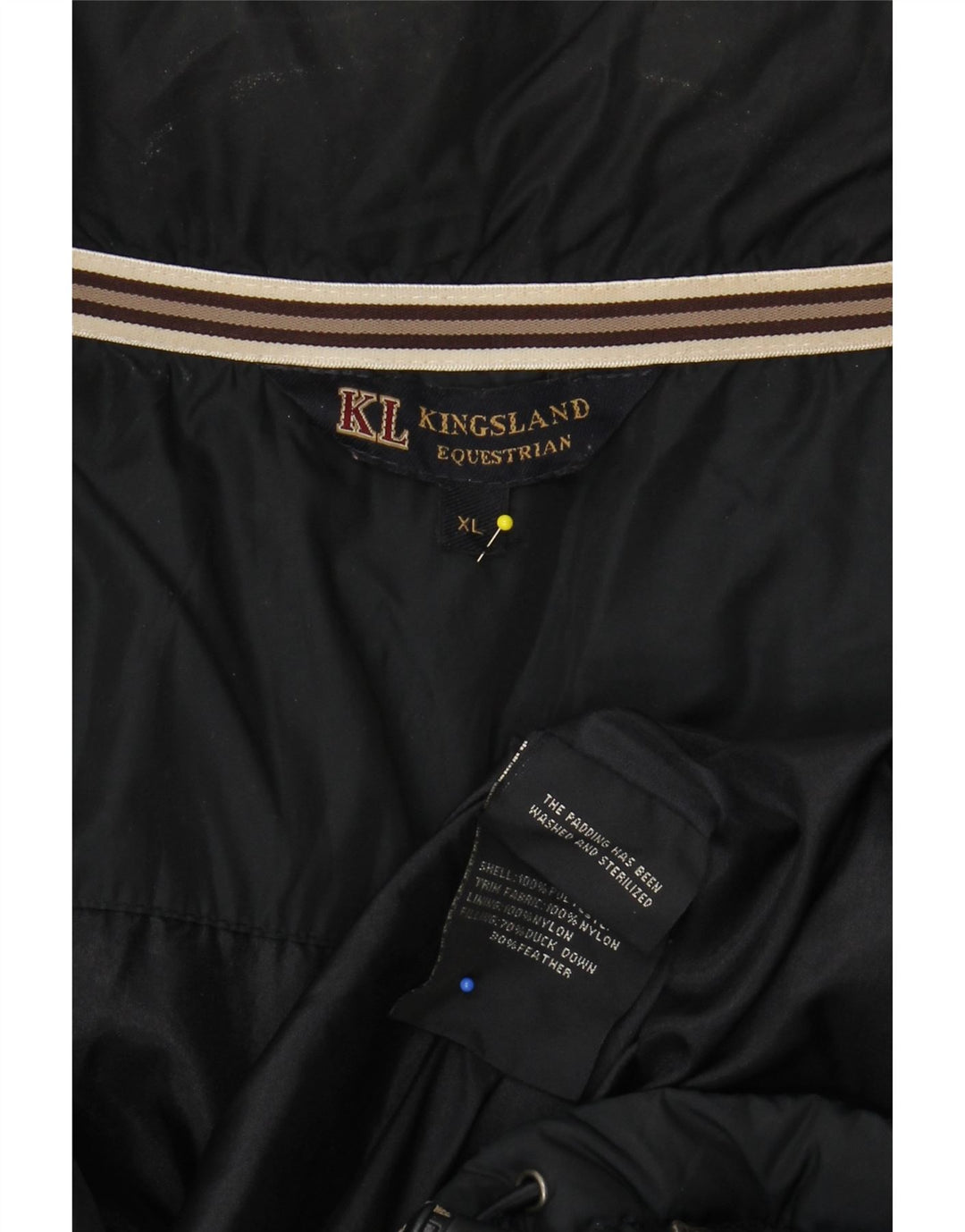 KINGSLAND Wattierte Herrenjacke UK 42 XL Marineblaues Colourblock-Polyester