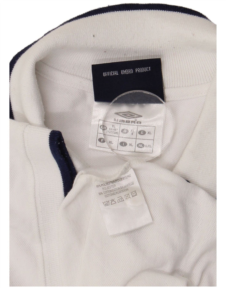 Umbro Herren Poloshirt XL Weiß Polyester