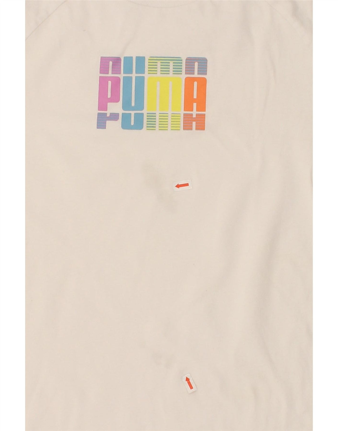 PUMA Mens Graphic T-Shirt Top Small White Cotton Vintage Puma and Second-Hand Puma from Messina Hembry 