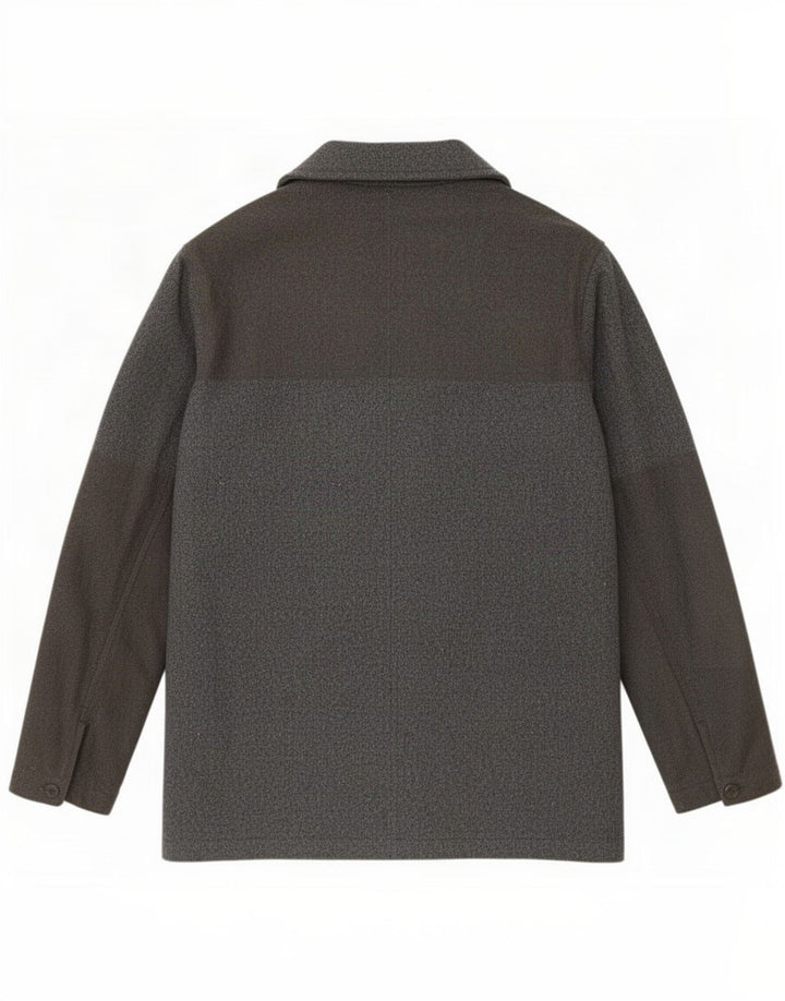 Levi's Herren-Windbreaker-Mantel mit 3 Knöpfen, UK 38, mittelgraue Wolle