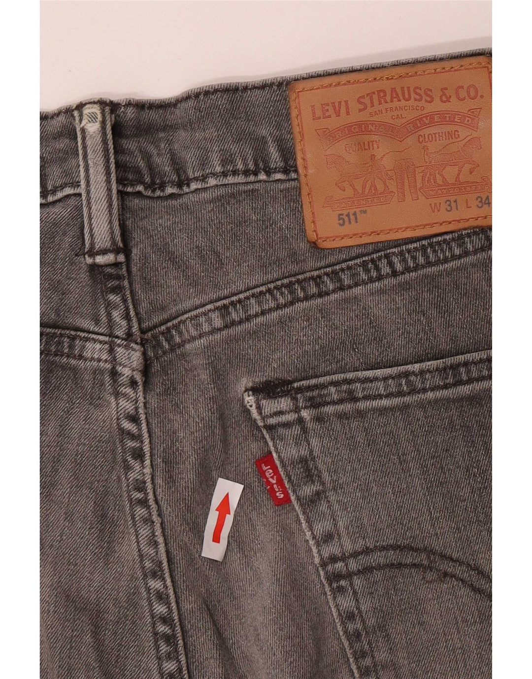 Levi's Herren 511 Slim Jeans W31 L34 Graue Baumwolle