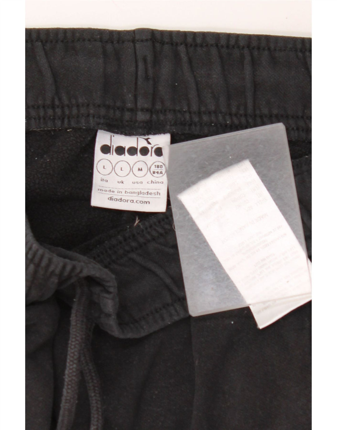 DIADORA Herren-Trainingshose, Jogginghose, groß, schwarze Farbblock-Baumwolle