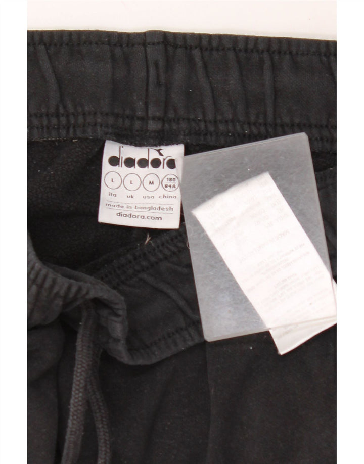 DIADORA Herren-Trainingshose, Jogginghose, groß, schwarze Farbblock-Baumwolle