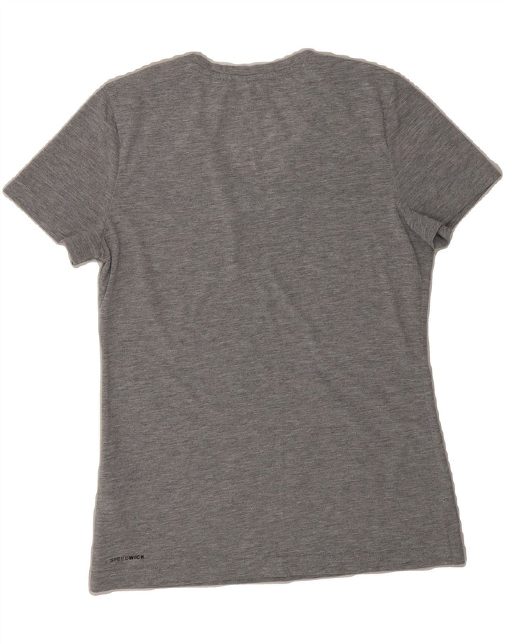 REEBOK Womens T-Shirt Top UK 8/10 Small Grey Polyester Vintage Reebok and Second-Hand Reebok from Messina Hembry 