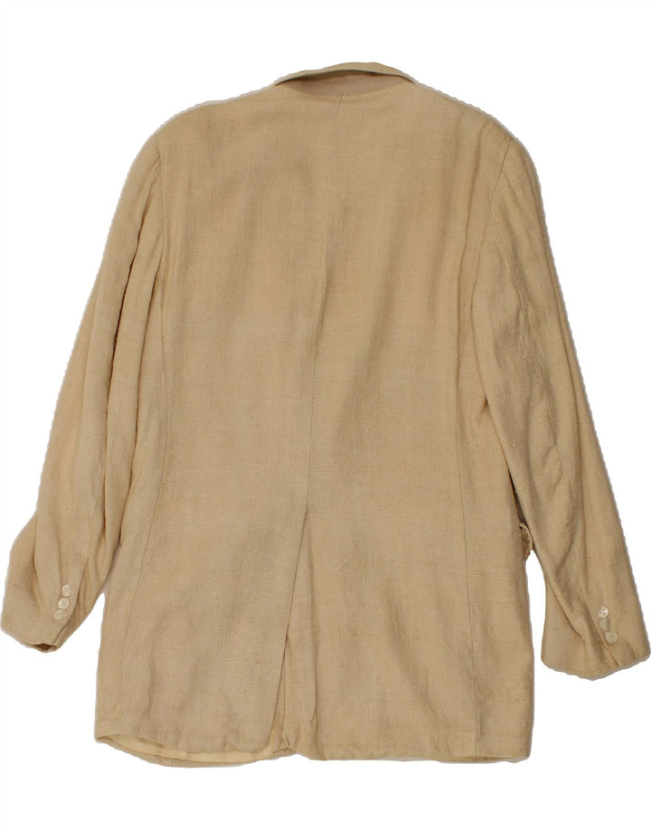 B.J. KEATS Mens Longline 3 Button Blazer Jacket UK 36 Small Beige Vintage B.J. Keats and Second-Hand B.J. Keats from Messina Hembry 