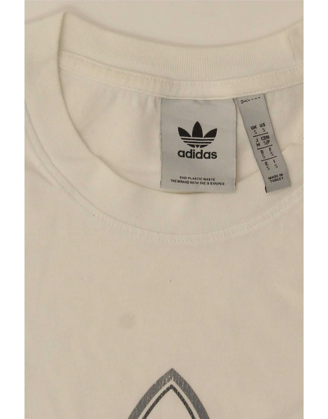 Adidas Herren Grafik T-Shirt Top Small Weiß