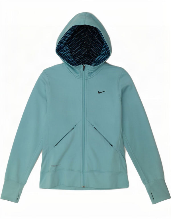 Nike Mädchen Therma-Fit Kapuzenpullover mit Reißverschluss, 12–13 Jahre, groß, blau, Polyester
