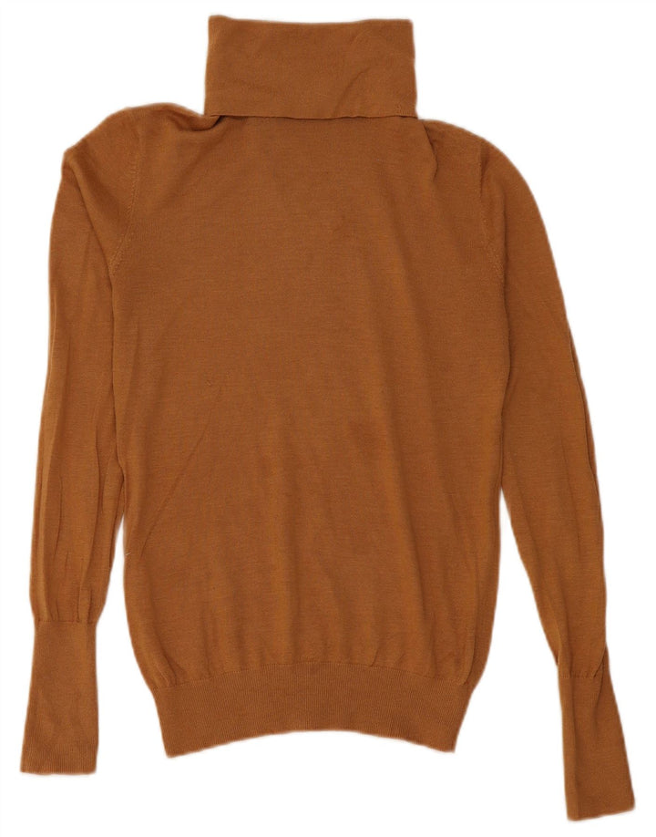 Zara Damen-Pullover mit Rollkragen, Gr. 12, Mittelbraun, Modal