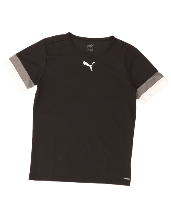 Puma Herren T-Shirt Top Medium Schwarz Colourblock Polyester