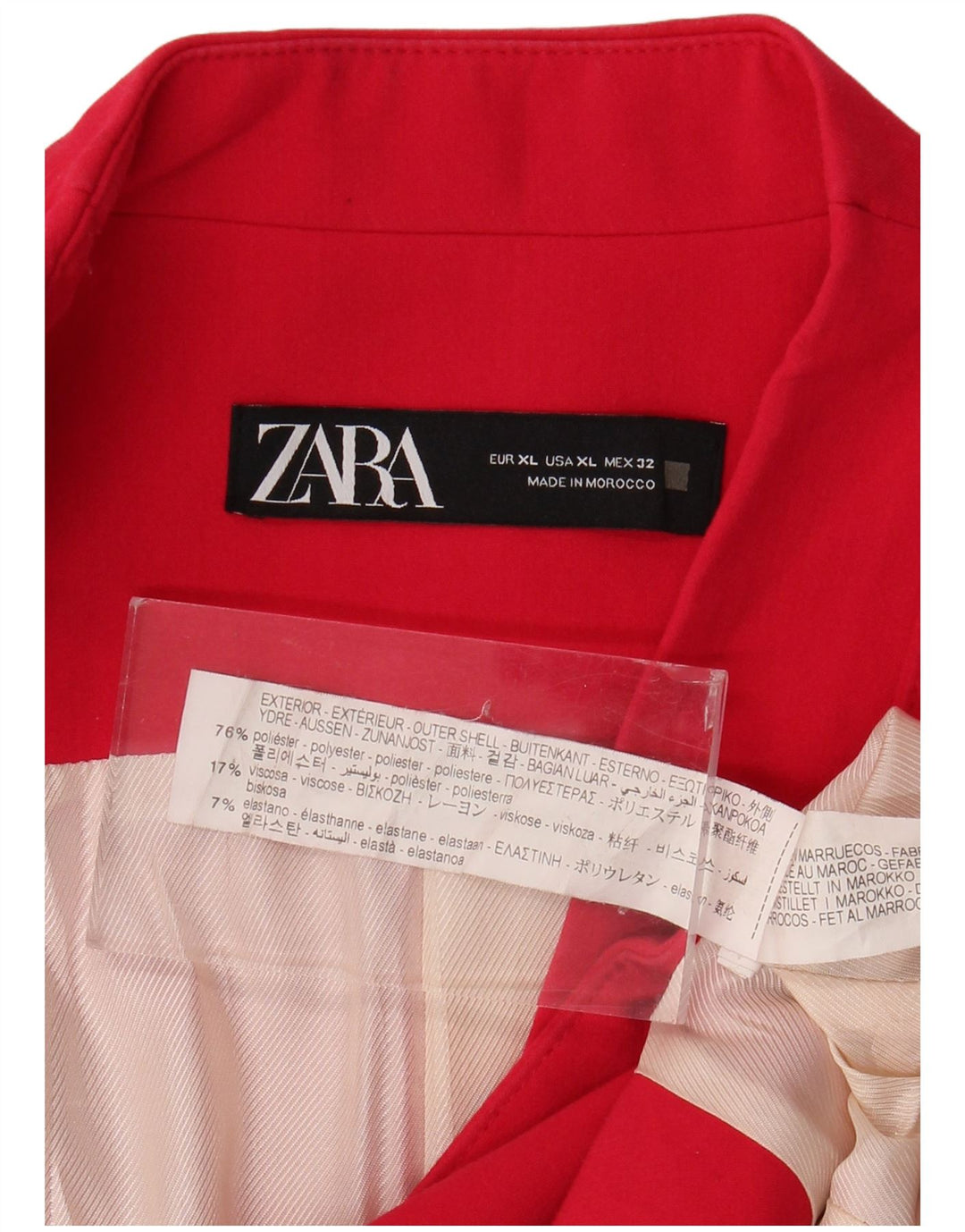 Zara Damen Blazer Jacke UK 18 XL Rosa Polyester