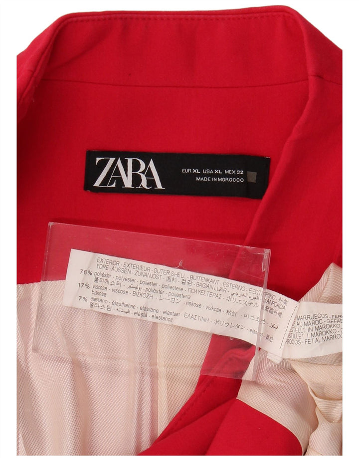 Zara Damen Blazer Jacke UK 18 XL Rosa Polyester