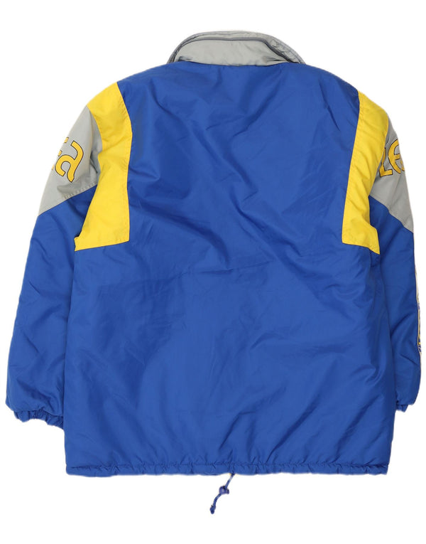 Legea Mens Graphic Loose Fit Ski Jacket UK 38 Medium Blue Colourblock