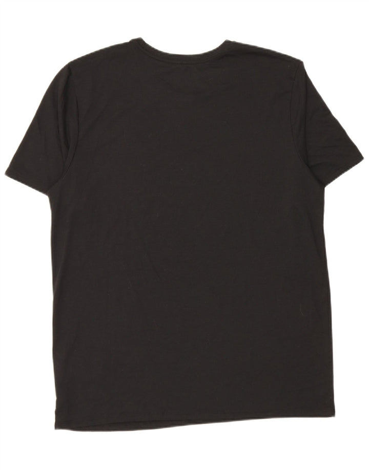 Nike Herren Dri Fit Graphic T-Shirt Top Large Schwarz Polyester