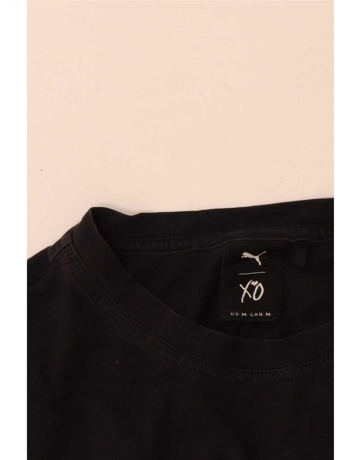 Puma Herren T-Shirt Top Medium Schwarz Baumwolle
