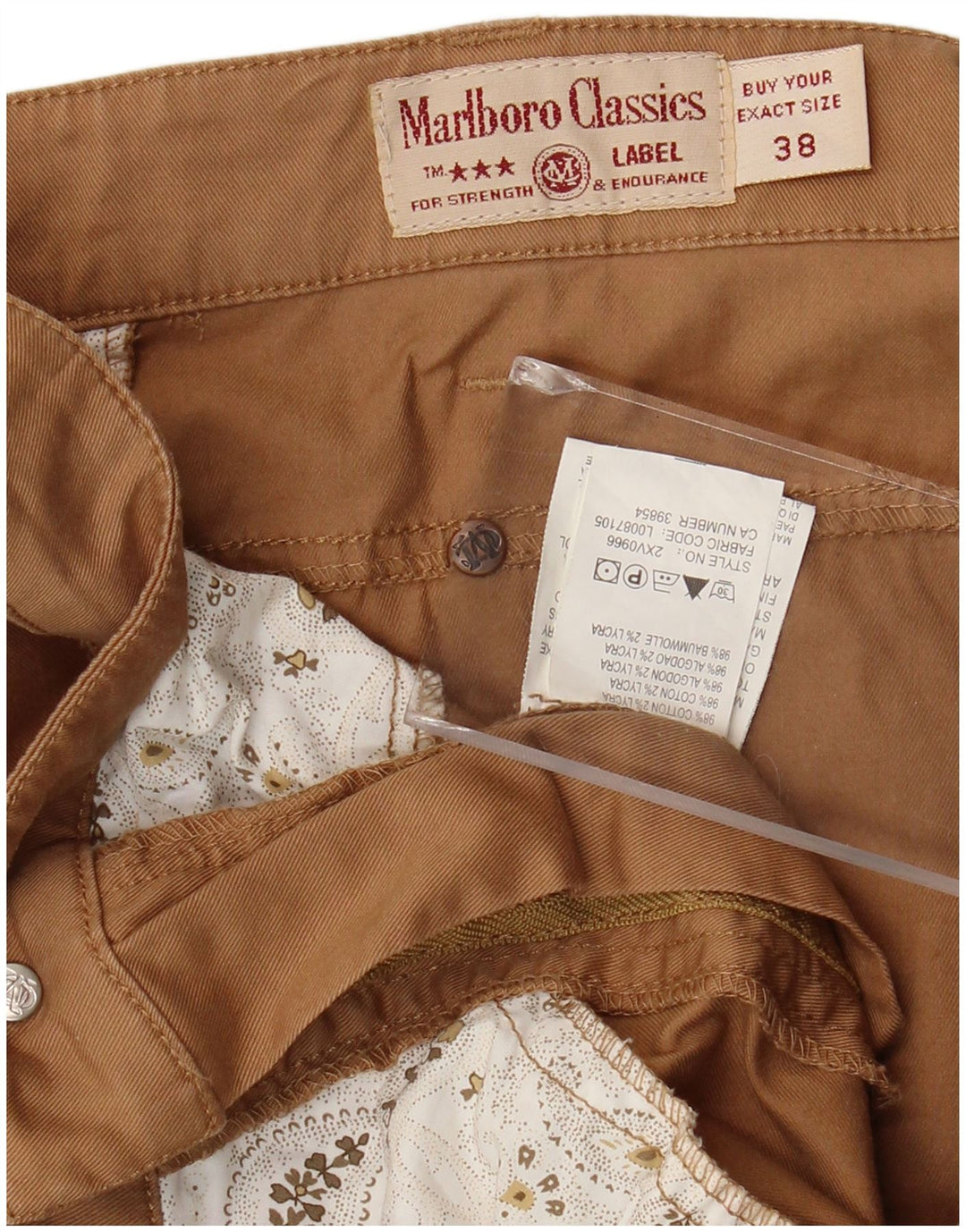 Marlboro Classics Damen-Kurzhose W38 L24 Braune Baumwolle