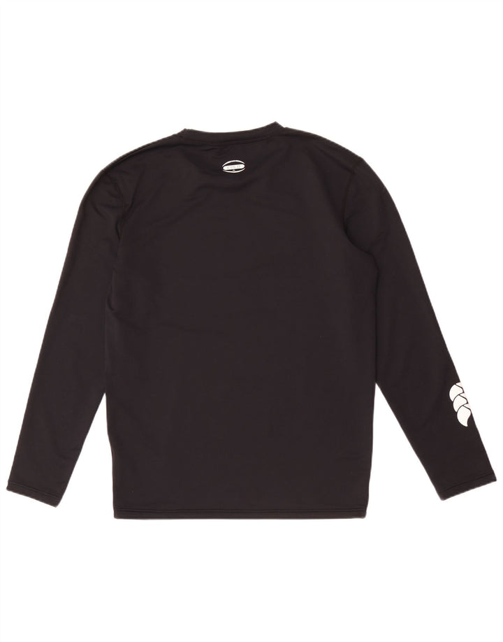 Canterbury Herren-Oberteil mit Grafik, langärmlig, klein, aus schwarzem Nylon