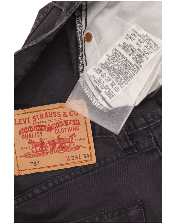 Levi's Herren 751 Straight Jeans W33 L29 Marineblau Baumwolle