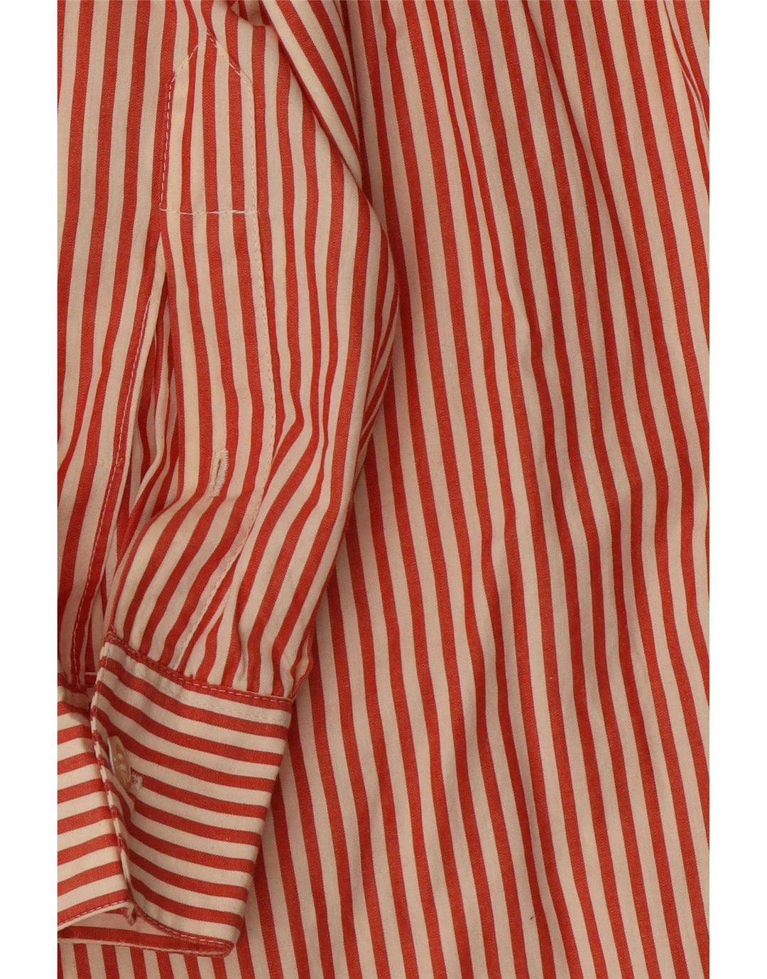 Max Mara Womens Weekend Shirt UK 16 Große rote Nadelstreifen-Baumwolle