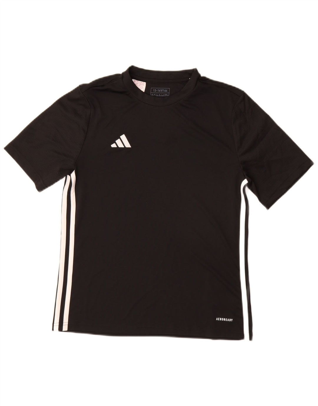 ADIDAS Aeroready T-Shirt für Jungen, 13–14 Jahre, schwarzes Polyester