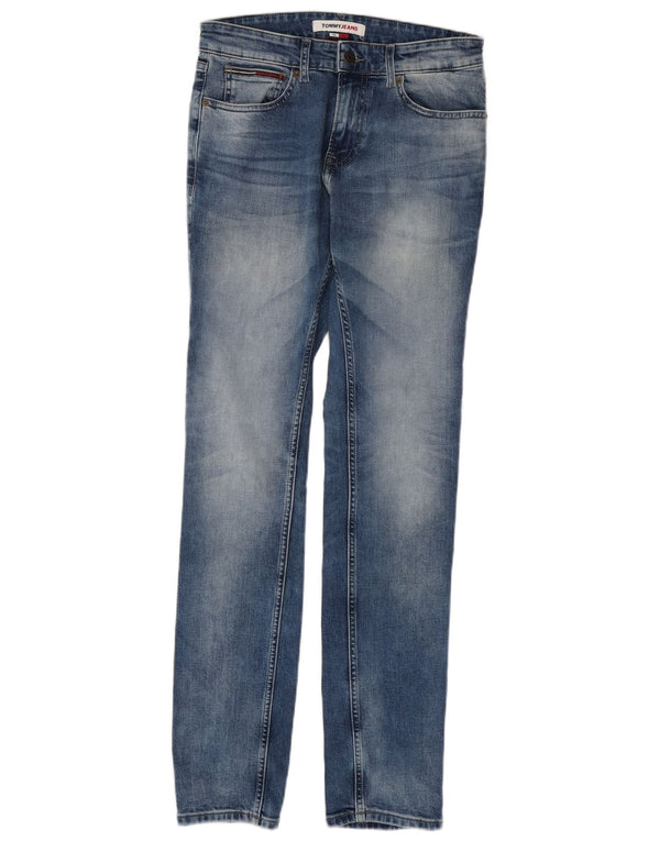 Tommy Hilfiger Herren Skinny Jeans W30 L34 Blaue Baumwolle
