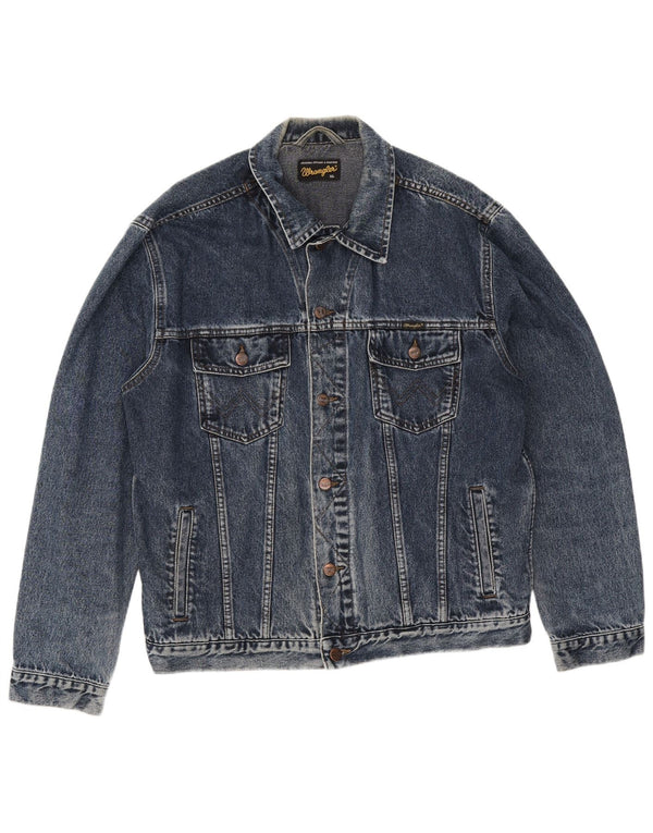 Wrangler Herren Jeansjacke UK 42 XL Marineblaue Baumwolle