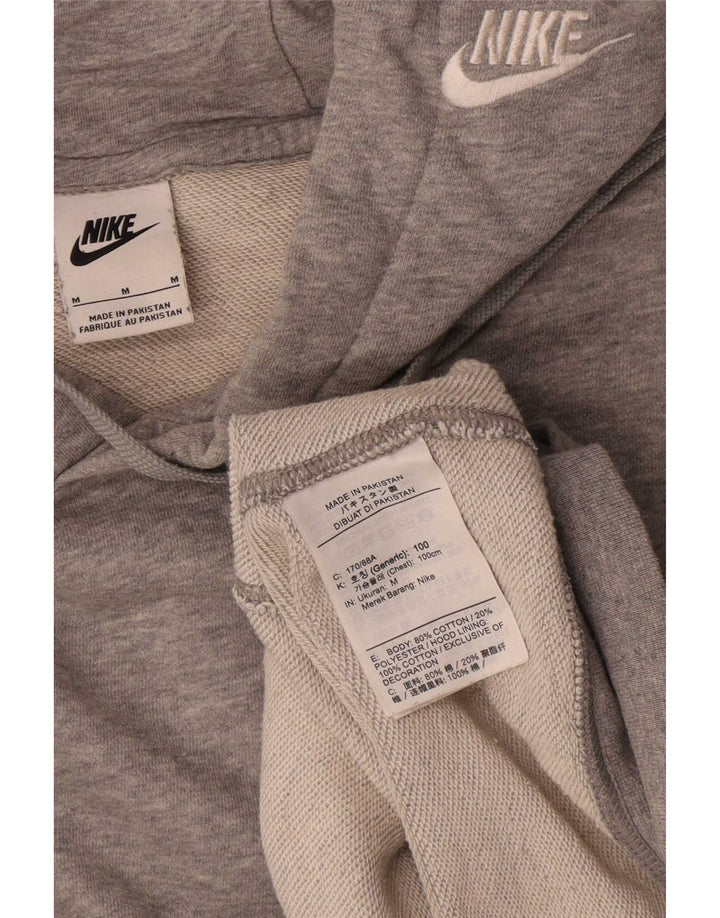Nike Herren Kapuzenpullover aus mittelgrauer Baumwolle