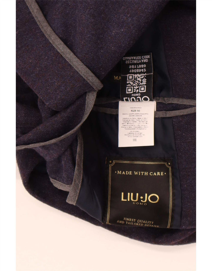 Liu Jo Herren-Blazer mit 2 Knöpfen, IT 50, groß, marineblau, Polyester