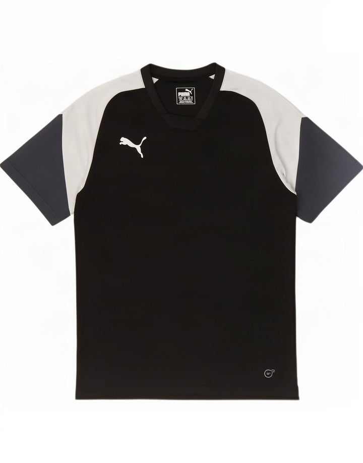 Puma Herren T-Shirt Top Medium Schwarz Colourblock Polyester