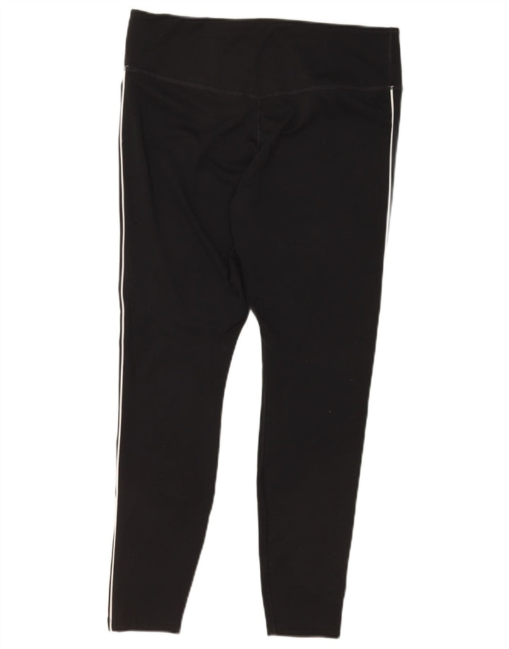 Nike Womens Graphic Leggings UK 14 Large Schwarz Polyester