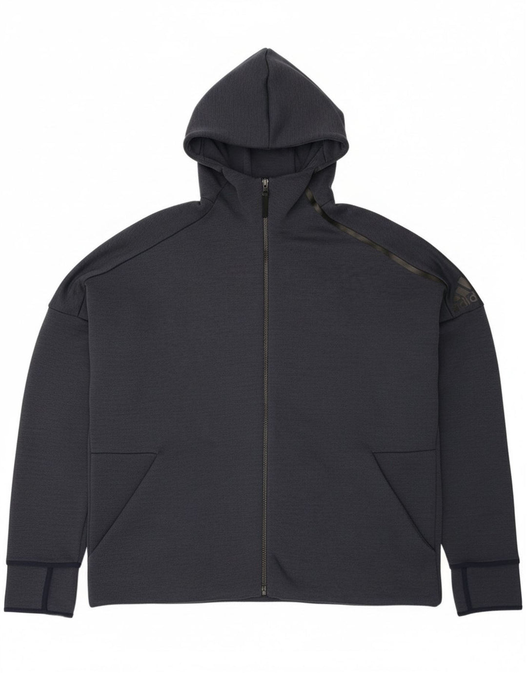 Adidas Herren Zip Hoodie Pullover 2XL Marineblau Polyester