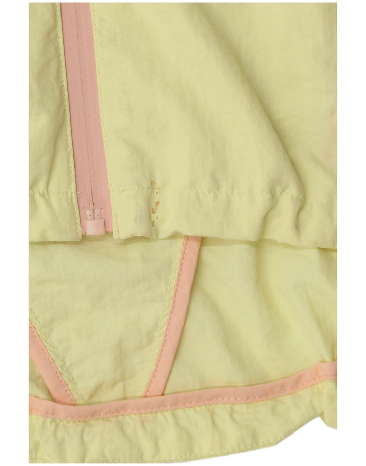 Zara Damen Übergroße Crop Hooded Windjacke UK 16 Large Gelb