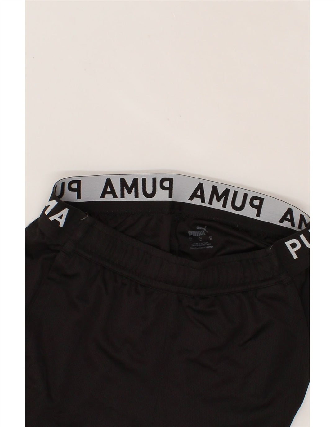 PUMA Mens Graphic Sport Shorts Medium  Black Polyester Vintage Puma and Second-Hand Puma from Messina Hembry 